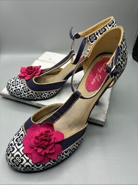 Ruby Shoo Women's Jada T-Bar Pumps Retro Heels Pin Up Fashion